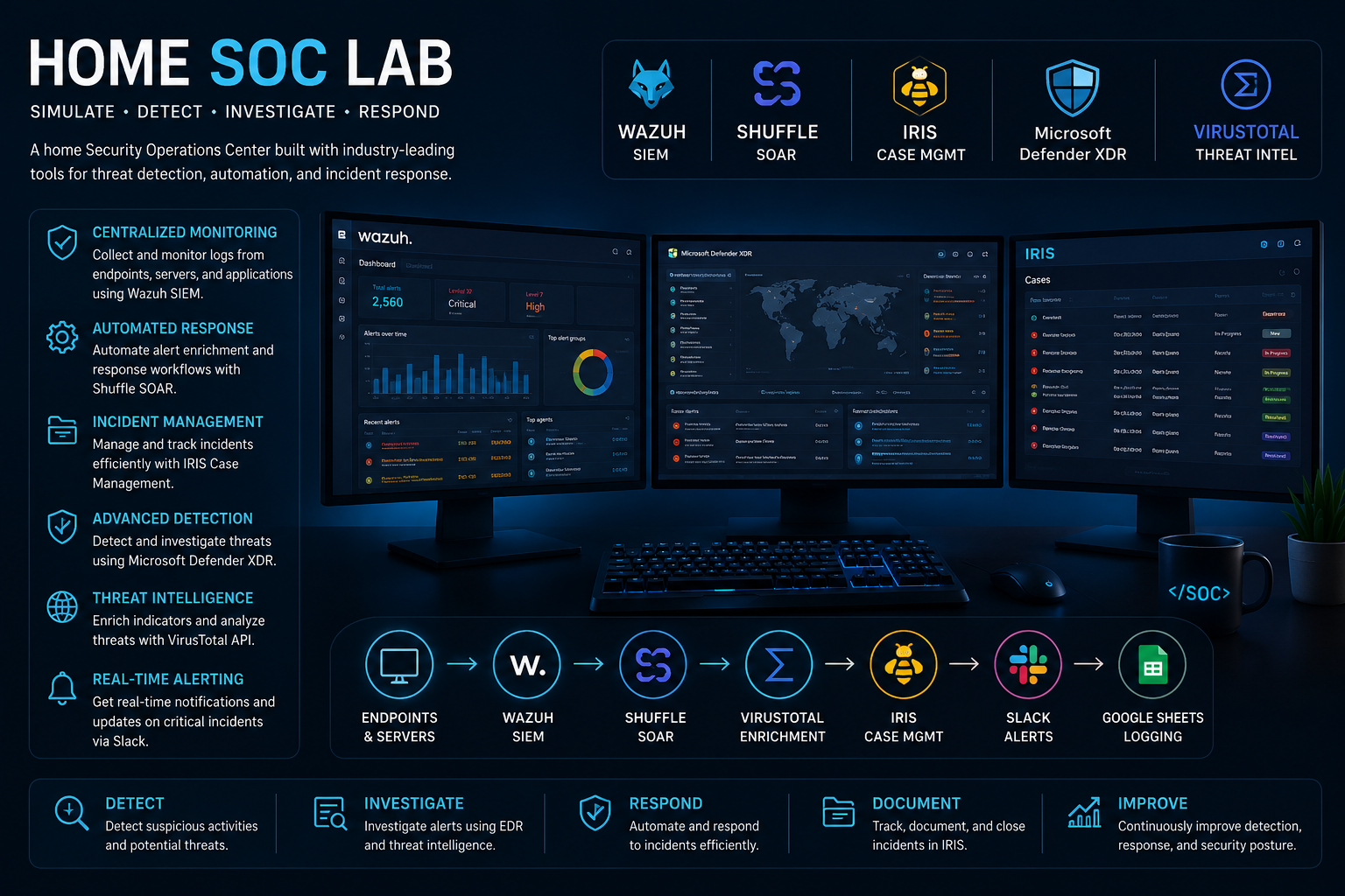 Home SOC Lab dashboard