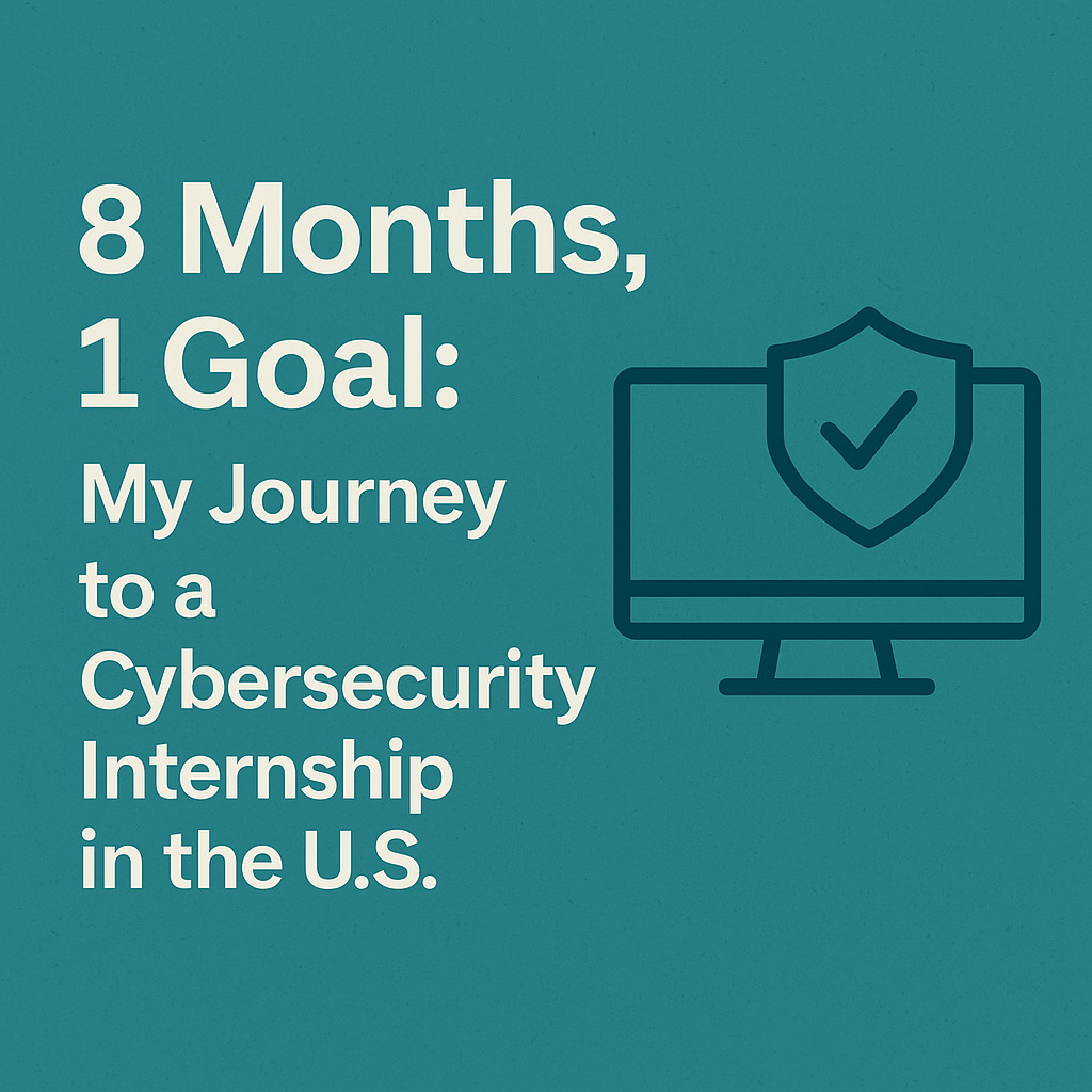 Cybersecurity internship blog post cover